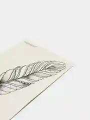 Серебряный временные татуировки, "Перо"