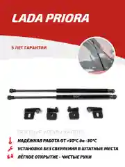 Газовые упоры капота АвтоУпор для Lada Priora 2007-2018, 2 шт., ULAPRI012