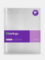 Папка-вкладыш с перфорацией Berlingo "Squares", А4, 110мкм, матовая, 50 шт