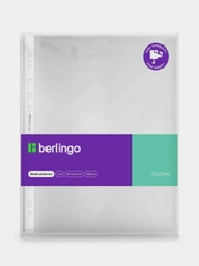 Папка-вкладыш с перфорацией Berlingo "Squares", А4, 30мкм, рельефная текстура, матовая