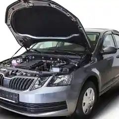 Черный газовые упоры капота АвтоУпор для Skoda Octavia (Шкода Октавия) A7 2013-2020, USKOA7012