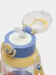 Розовый бутылочка для воды с трубочкой и силиконовым поильником 600 мл / 3 цвета