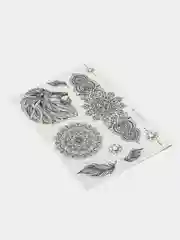 Серебряный временные татуировки 21*15 см