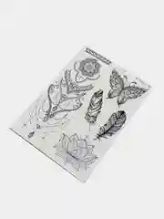 Серый временные татуировки 21*15 см