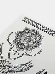 Серый временные татуировки 21*15 см