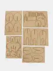 Бежевый 3д пазл, деревянный конструктор 3d, сборная модель 3D