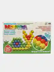 Мозаика детская напольная d 4,6 см, 90 штук в коробке разноцветная Green Plast