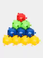 Мозаика детская напольная d 4,6 см, 90 штук в коробке разноцветная Green Plast