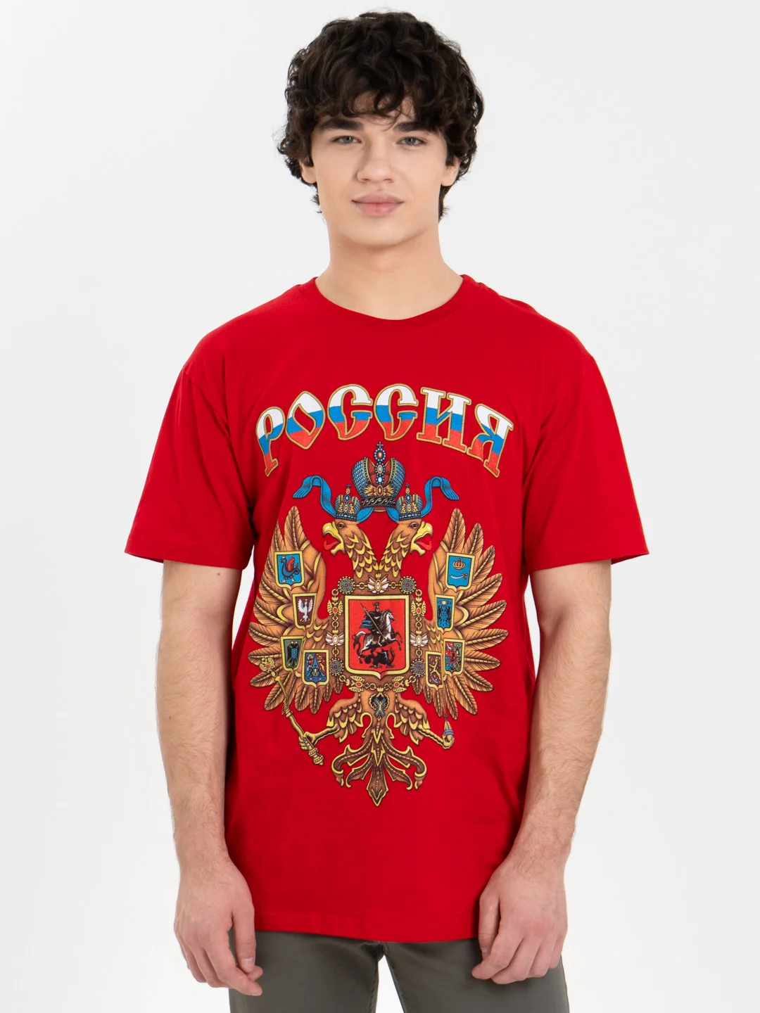 Красный футболка Россия