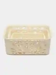 Корзина для хранения вещей 4 л (258х186х100мм) + 2,3 л(222х153х81мм) + 1,2 л(184х127х62мм)