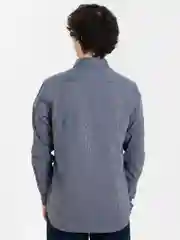 Серый рубашка мужская с длинным рукавом, приталенная Slim Fit