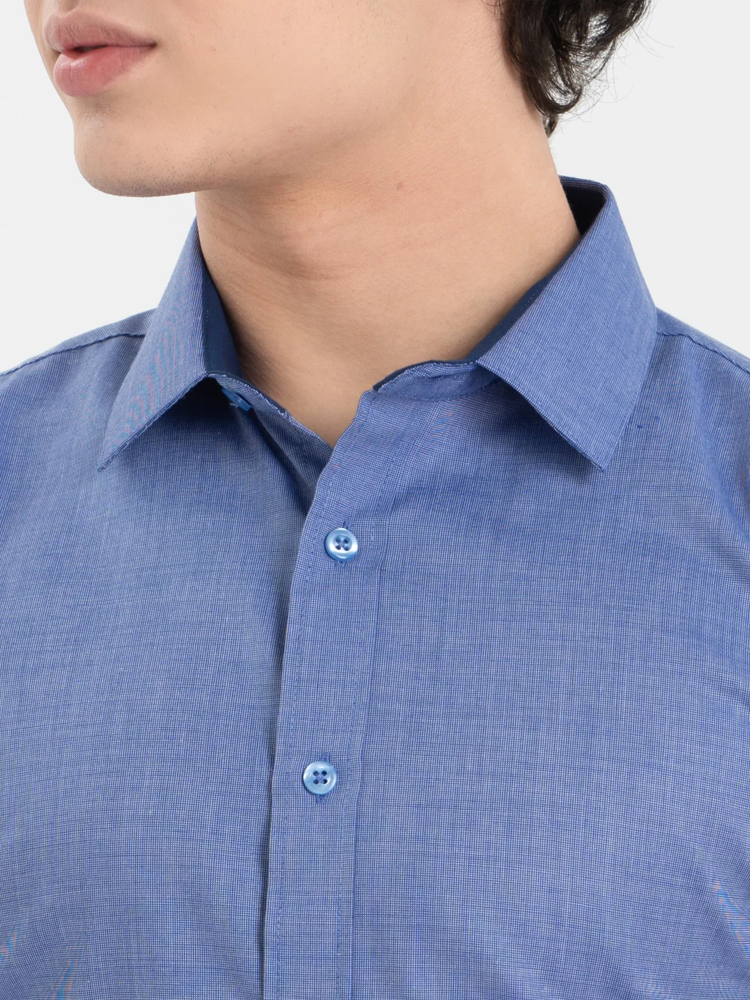 Серый рубашка мужская с длинным рукавом, приталенная Slim Fit