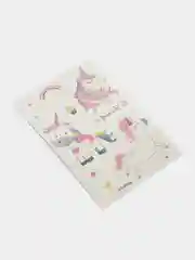 Коралловый временная переводная татуировка с единорогами, 12 х 7,5 см