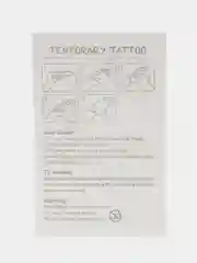 Желтый временная переводная татуировка с единорогами, 12 х 7,5 см