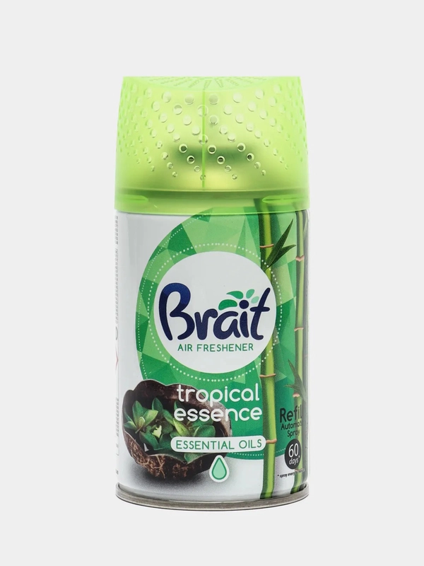 Brait Запасной блок автомат.Освежитель воздуха Tropical Essence 250мл(совместим с AirWick)