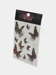 Белый временные татуировки (бабочки)