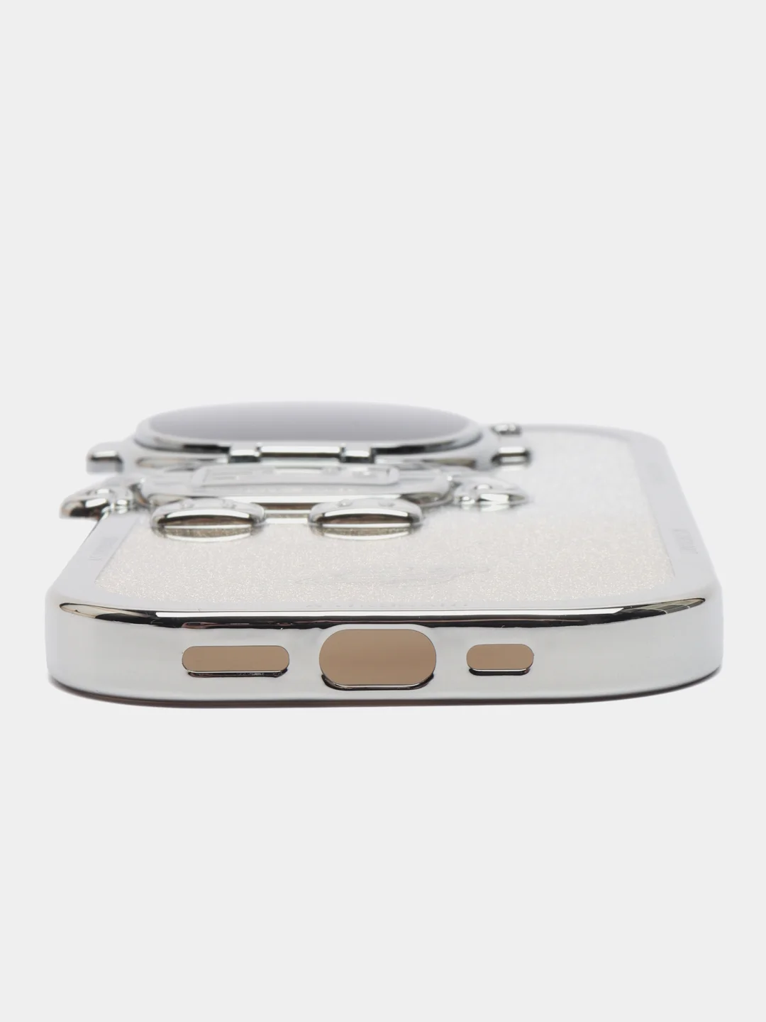 Серебряный чехол для iPhone 15 Pro Max, 15 Pro, 11, 12, 13, 14, 14 Pro, 13 Pro, 12 Pro АСТОРОНАВТ