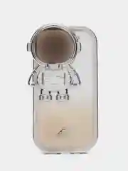 Серебряный чехол для iPhone 15 Pro Max, 15 Pro, 11, 12, 13, 14, 14 Pro, 13 Pro, 12 Pro АСТОРОНАВТ