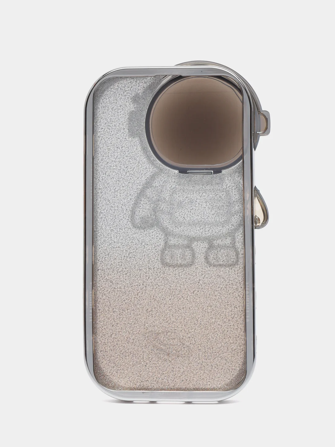 Серебряный чехол для iPhone 15 Pro Max, 15 Pro, 11, 12, 13, 14, 14 Pro, 13 Pro, 12 Pro АСТОРОНАВТ