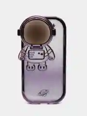 Фиолетовый чехол для iPhone 15 Pro Max, 15 Pro, 11, 12, 13, 14, 14 Pro, 13 Pro, 12 Pro АСТОРОНАВТ
