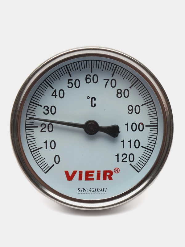 Термометр с гильзой 0-120"С "ViEiR"