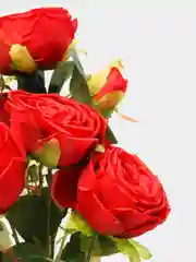Алый букет из искусственных роз, 7 бутонов, длина 50 см