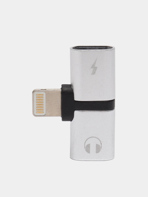 Переходник на iPhone 8 pin(m) - 2x 8 pin(f) зарядка+музыка КОМПАКТНЫЙ, СТАБИЛЬНЫЙ СИГНАЛ