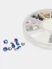 Бирюзовый набор страз для дизайна ногтей