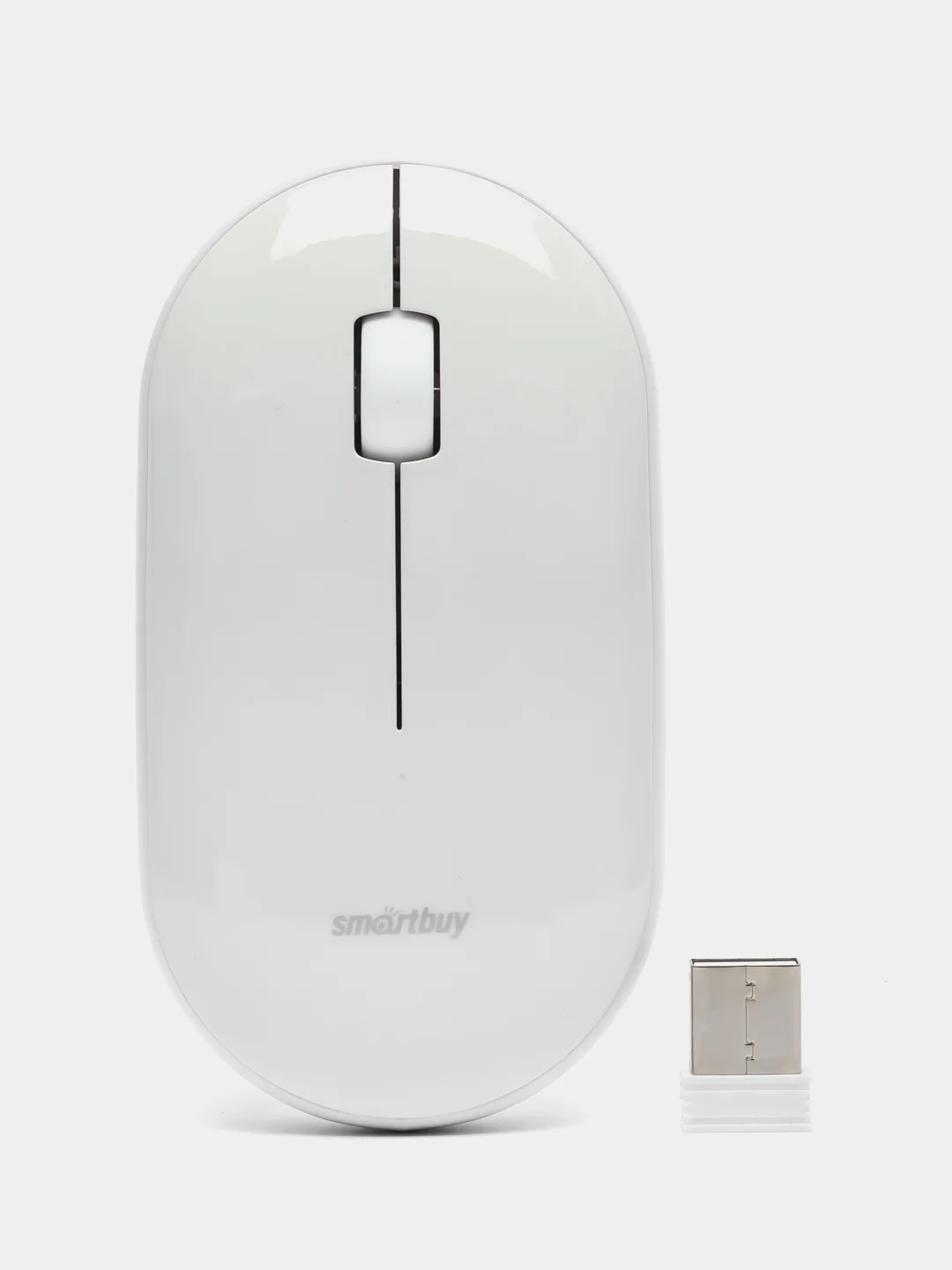 Белый бесшумная беспроводная мышь Smartbuy SBM-266AG