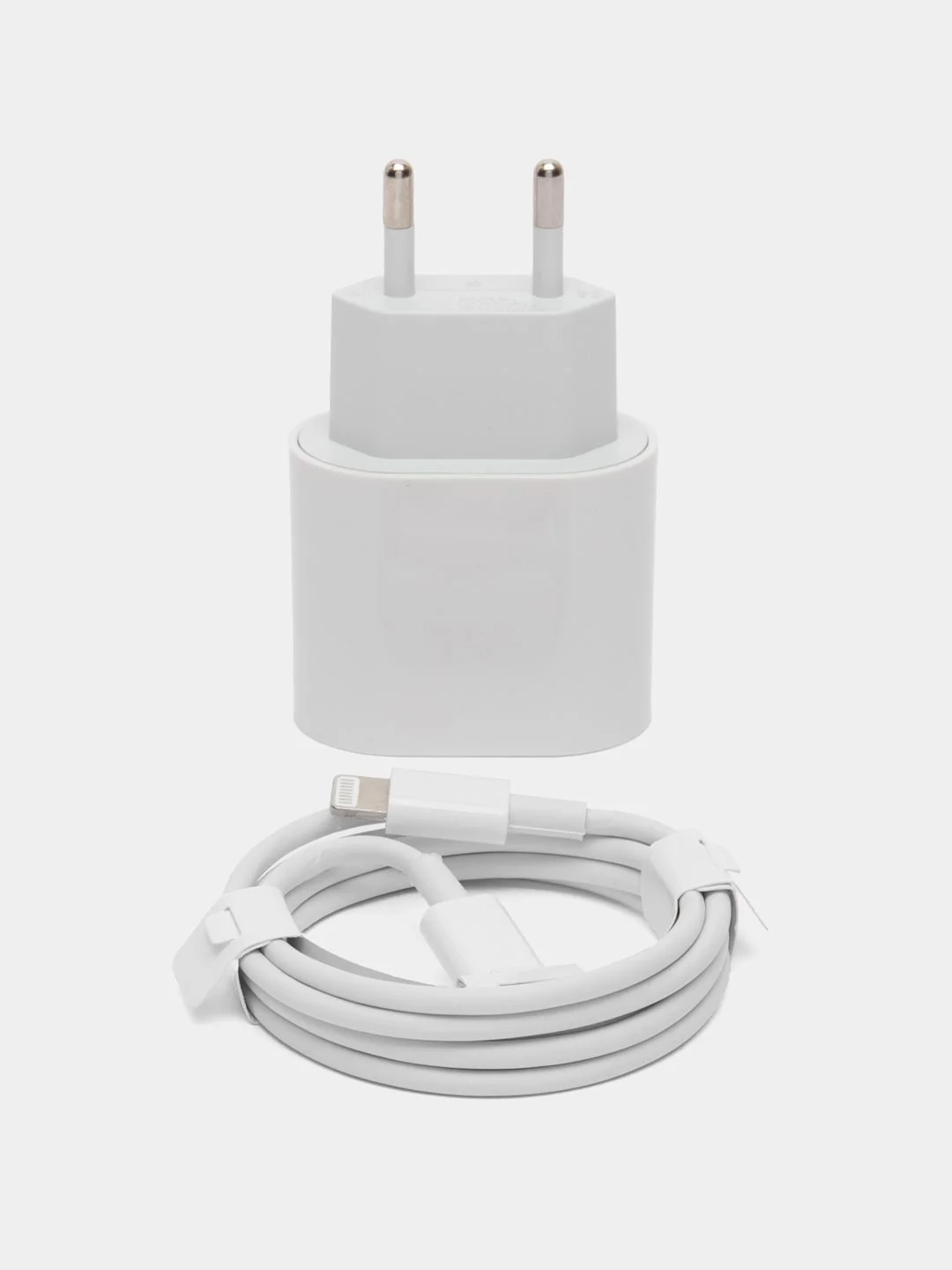 Зарядный комплект для iPhone USB-C ,20 W, кабель Type-C - Lightning, 20 Вт, белый