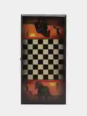Нарды "Жеребец", деревянная доска 40 x 40 см, с полем для игры в шашки