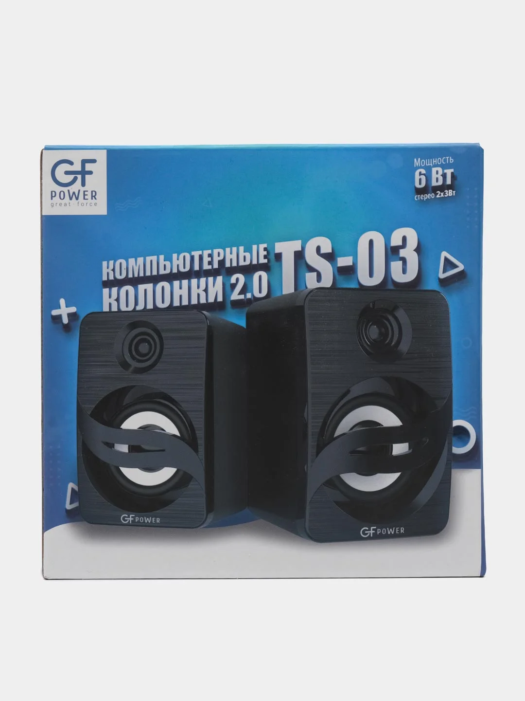 Колонки для компьютера GFPoWeR TS-03, 2.0, 6Вт, питание от USB