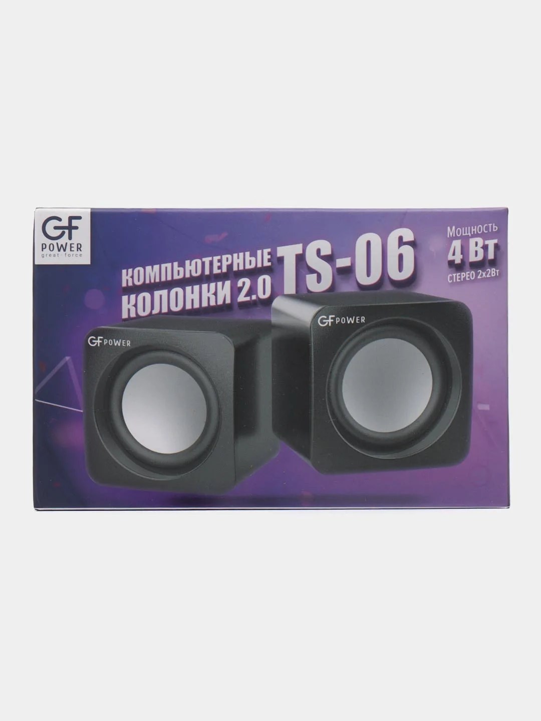 Фиолетовый колонки для компьютера GFPoWeR TS-06, 2.0, 4Вт, питание от USB