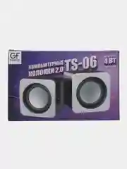 Белый колонки для компьютера GFPoWeR TS-06, 2.0, 4Вт, питание от USB