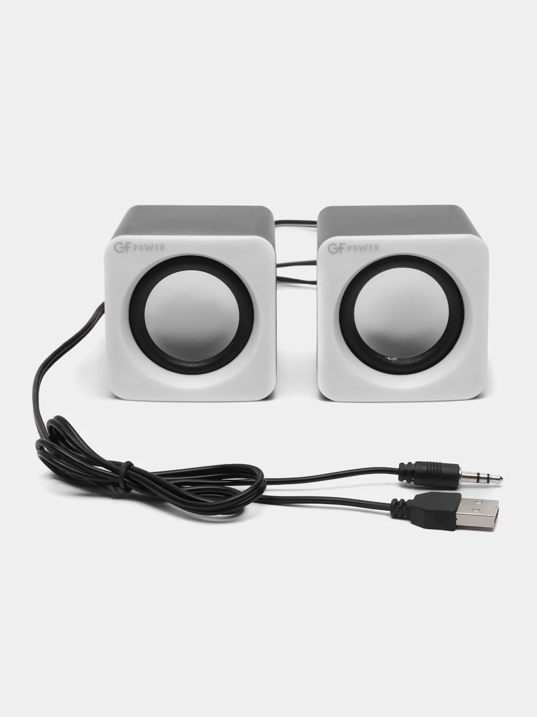 Белый колонки для компьютера GFPoWeR TS-06, 2.0, 4Вт, питание от USB