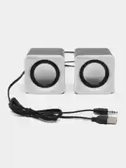 Белый колонки для компьютера GFPoWeR TS-06, 2.0, 4Вт, питание от USB