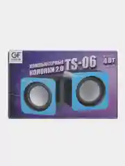 Синий колонки для компьютера GFPoWeR TS-06, 2.0, 4Вт, питание от USB
