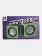 Зеленый колонки для компьютера GFPoWeR TS-06, 2.0, 4Вт, питание от USB