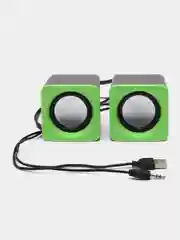 Зеленый колонки для компьютера GFPoWeR TS-06, 2.0, 4Вт, питание от USB