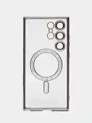 Сиреневый чехол накладка c защитой камеры для Samsung S24 Ulta, S24 Plus, S24  MagSafe магнит