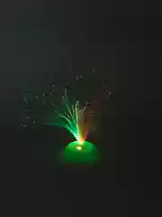 Зеленый оптоволоконный ночник фонтан светящихся брызг