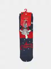 Синий меланж носки новогодние мужские, новогодние носки мужские, носки новогодние, носки мужские хлопок