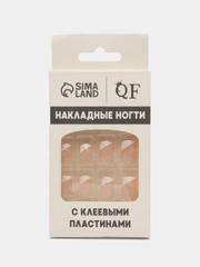 Накладные ногти Line, форма мягкий квадрат, с клеевыми пластинами, 12 штук