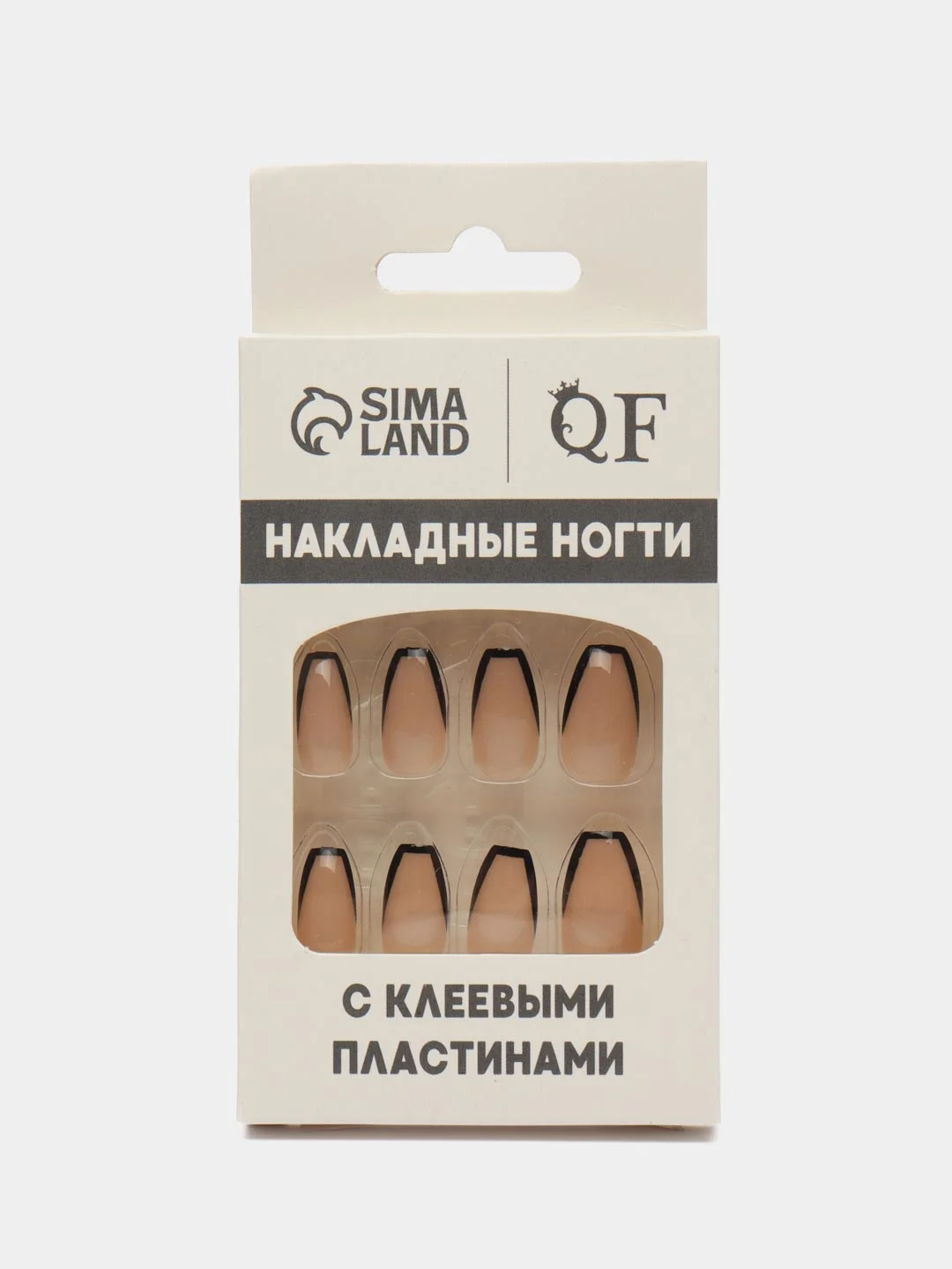 Накладные ногти Franch, форма балерина, с клеевыми пластинами, 12 штук с клеевыми пластинами. Форма - балерина