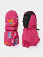 Варежки детские, цвет ярко-розовый, размер 13, 2-5 лет