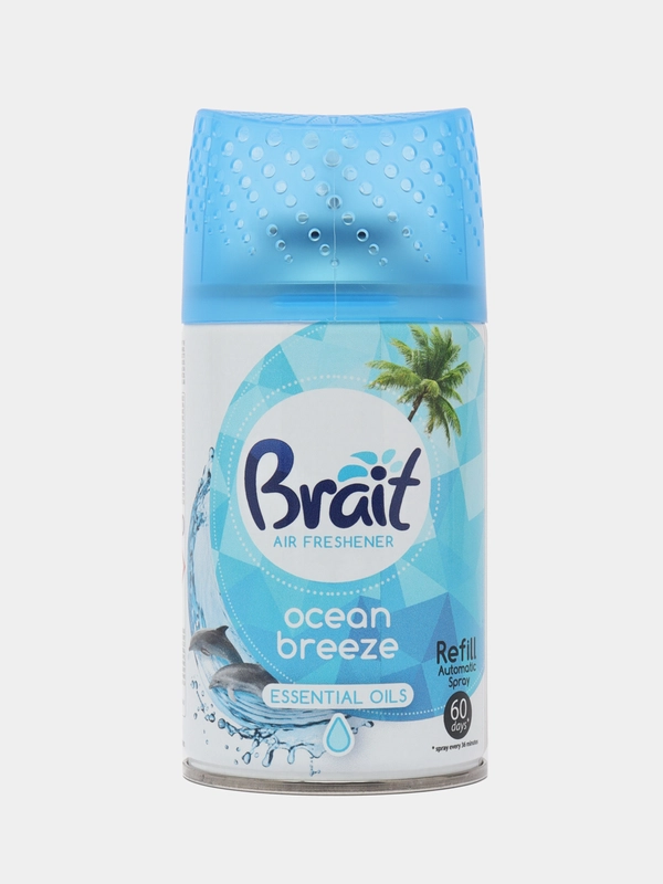 Brait Запасной блок автомат. Освежитель воздуха Ocean Breeze 250мл (совместим с AirWick)