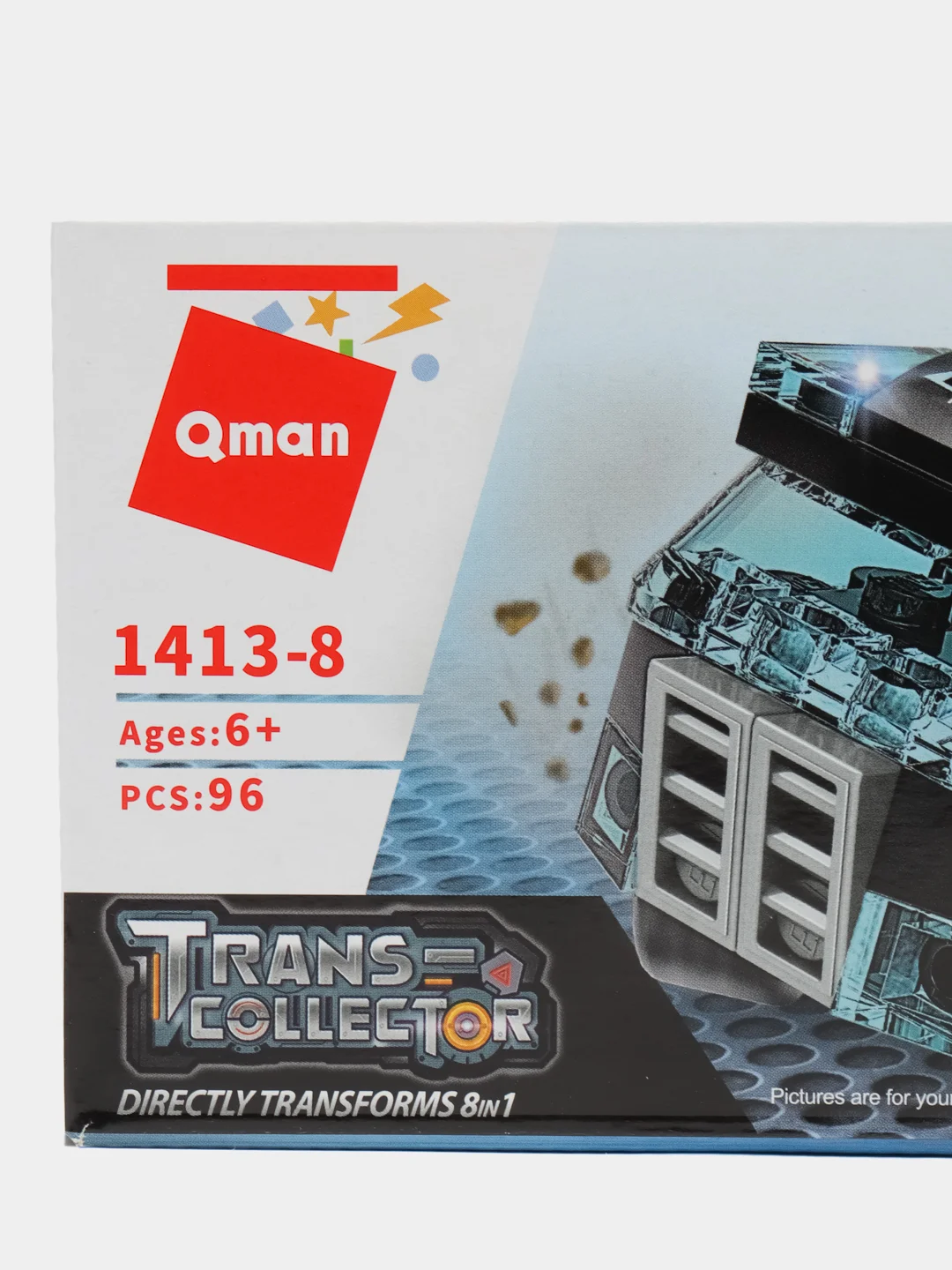 Конструктор Qman 1413 Полиция-трансформер Спецтехника 8в1 комплект
