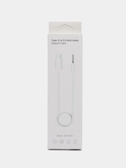 Переходник Type-C(m) - Jack 3.5 mm(m) MH-CM21, 1м, КАЧЕСТВЕННЫЙ ЗВУК, СТАБИЛЬНАЯ ПЕРЕДАЧА
