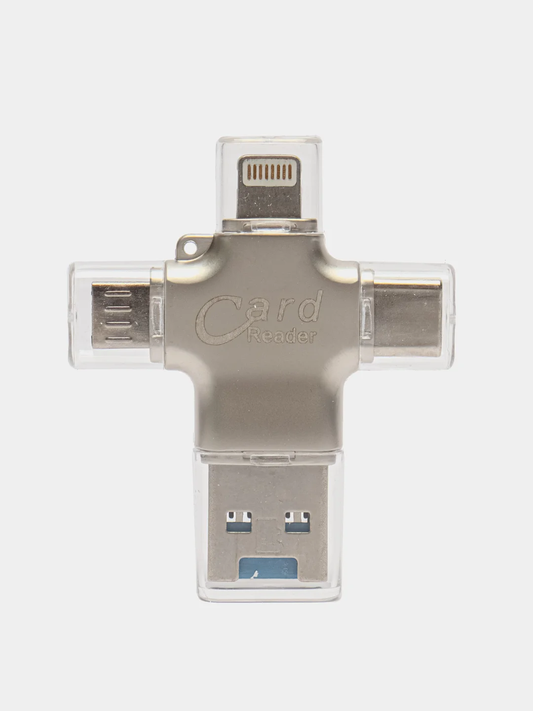Картридер Type-C, 8 pin, microSD, USB, переходник OTG, ВЫСОКАЯ СКОРОСТЬ ПЕРЕДАЧИ
