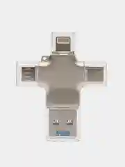 Картридер Type-C, 8 pin, microSD, USB, переходник OTG, ВЫСОКАЯ СКОРОСТЬ ПЕРЕДАЧИ